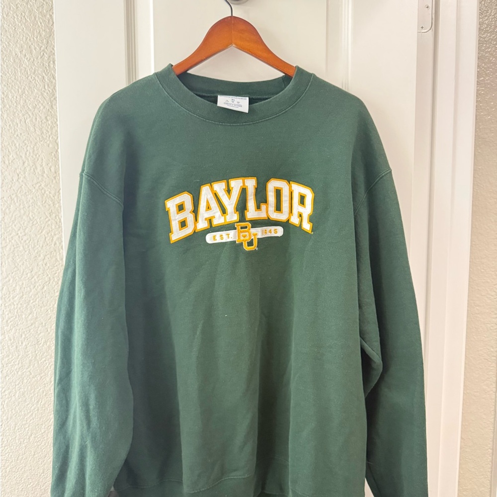 Champion Green Baylor Crewneck Sweater